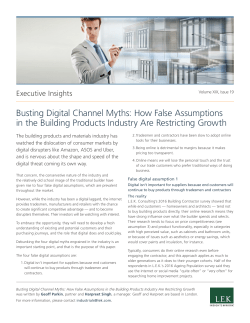 Digital Channel Myths: False Assumptions in the Building Products