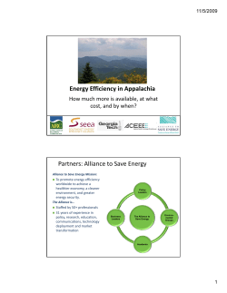 Alliance to Save Energy - Environmental and Energy Study Institute