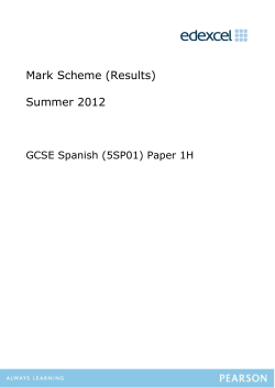 Mark Scheme (Results) Summer 2012