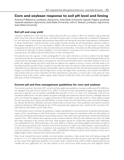 Corn and soybean response to soil pH level and liming
