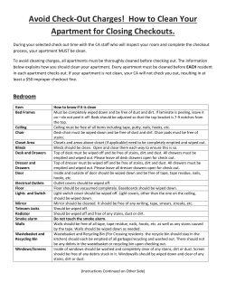 Apartment Checkout Cleaning Checklist
