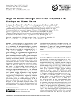 Origin and radiative forcing of black carbon transported to the