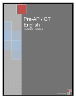 Pre-AP / GT English I
