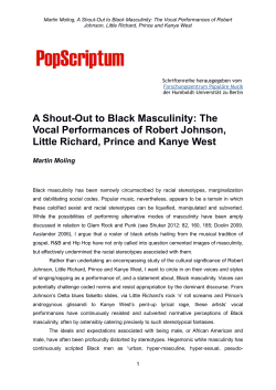 A Shout-Out to Black Masculinity: The Vocal Performances of Robert