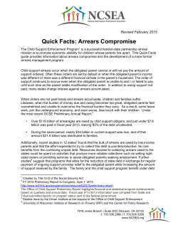 Quick Facts: Arrears Compromise