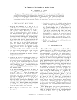 The Quantum Mechanics of Alpha Decay