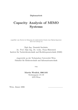Capacity Analysis of MIMO Systems