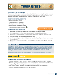 tigeR Bites - CubScouts.org