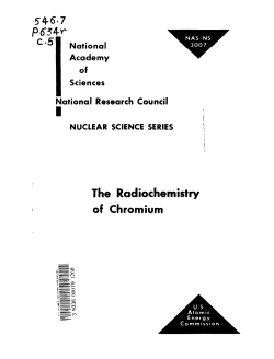 Radiochemistry of Chromium