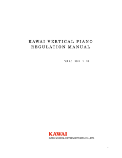 kawai vertical piano regulation manual