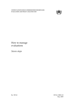 How to manage evaluations Seven steps