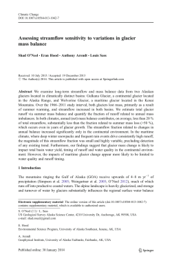 Assessing streamflow sensitivity to variations in glacier mass balance