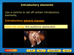10.4 Commas with Adverb Clauses