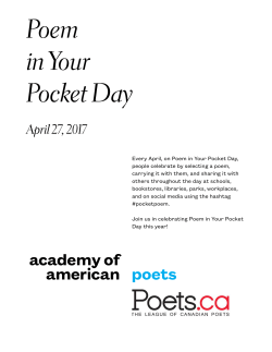 Poem in Your Pocket Day - Academy of American Poets