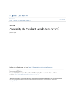 Nationality of a Merchant Vessel (Book Review)