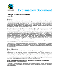 Explanatory Document - Fairtrade International