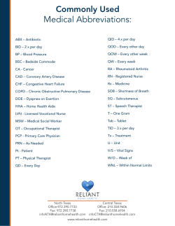 Medical Abbreviations