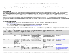 TAG Matrix - University of California