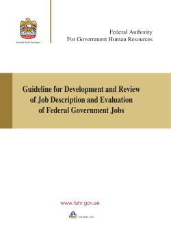 Guideline for Development and Review of Job Description and