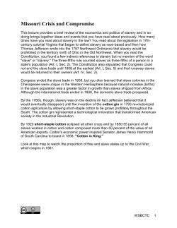 Missouri Crisis and Compromise