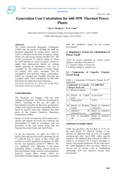 Generation Cost Calculation for 660 MW Thermal Power