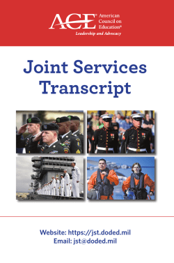 Joint Services Transcript - American Council on Education