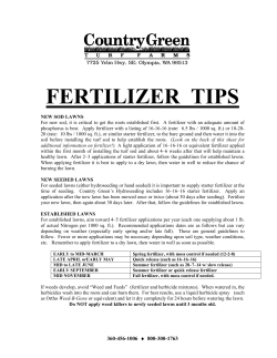 fertilizer tips - Country Green Turf Farms