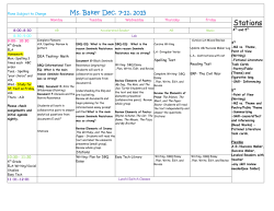 Ms. Baker Dec. 7