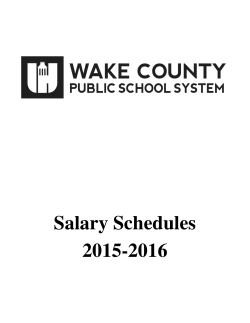 Salary Schedules 2015-2016