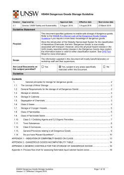 HS404 Dangerous Goods Storage Guideline No