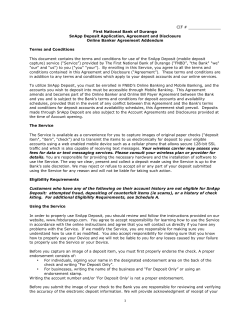 SnApp Deposit Application  - First National Bank Of Durango