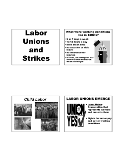Labor Unions and Strikes