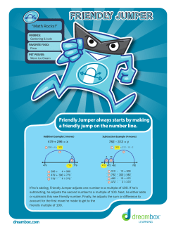 Friendly Jumper always starts by making a friendly jump on the