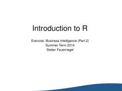 Introduction to R - is.uni