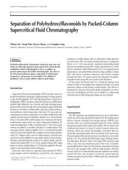 Separation of Polyhydroxylflavonoids by Packed