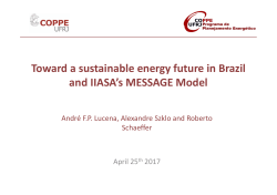 Toward a sustainable energy future in Brazil and IIASA`s MESSAGE