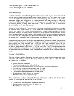 Judicial Clerkship Handbook