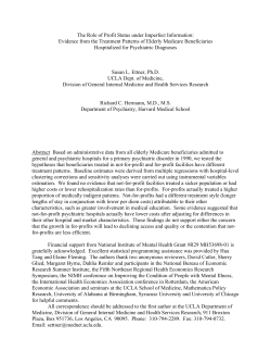 The Role of Profit Status under Imperfect Information: Evidence from