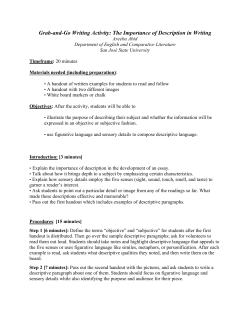 The Importance of Description in Writing