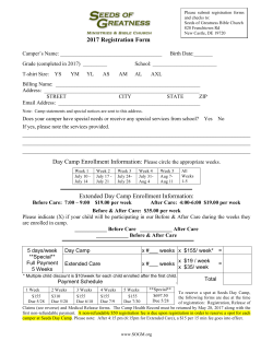 2017 Registration Form - Seeds of Greatness Bible Church