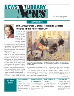 The Denver Post Library: Reaching Greater Heights in the Mile