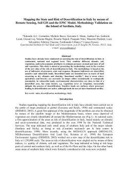 Mapping the State and Risk of Desertification in Italy by means of