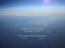 Scientific balloons - Fort Hays State University