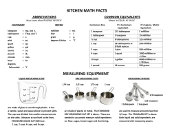 kitchen math facts measuring equipment