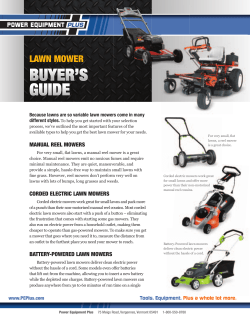 LAWN MOWER BUYER`S GUIDE