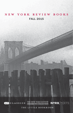 New York Review Books Fall 2015 Catalog