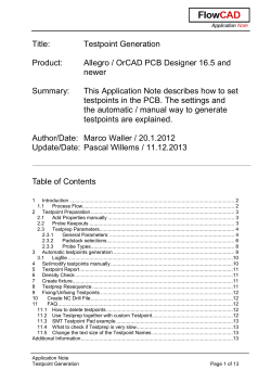 Testpoint Generation Product