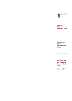 National Children``s Advisory Council Research on Youth