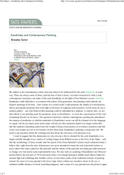 Tate Papers - Kandinsky and Contemporary Painting