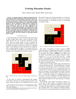 Evolving Polyomino Puzzles